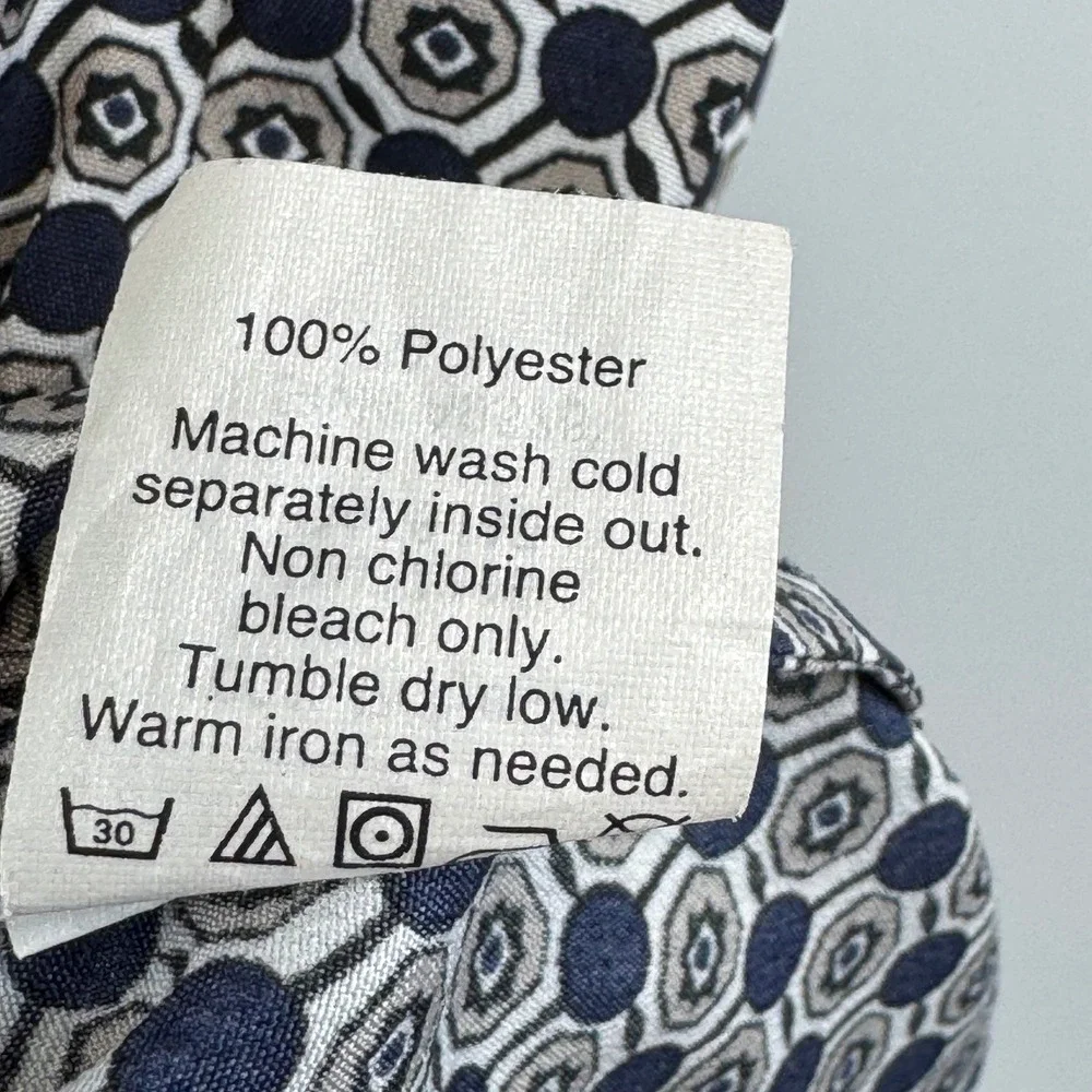 J.Crew Dress Women's 00 Navy Geometric Shirt Dress Sheath‎ Mini